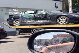 تصادف مازراتی 2 میلیاردی در تهران/ عکس