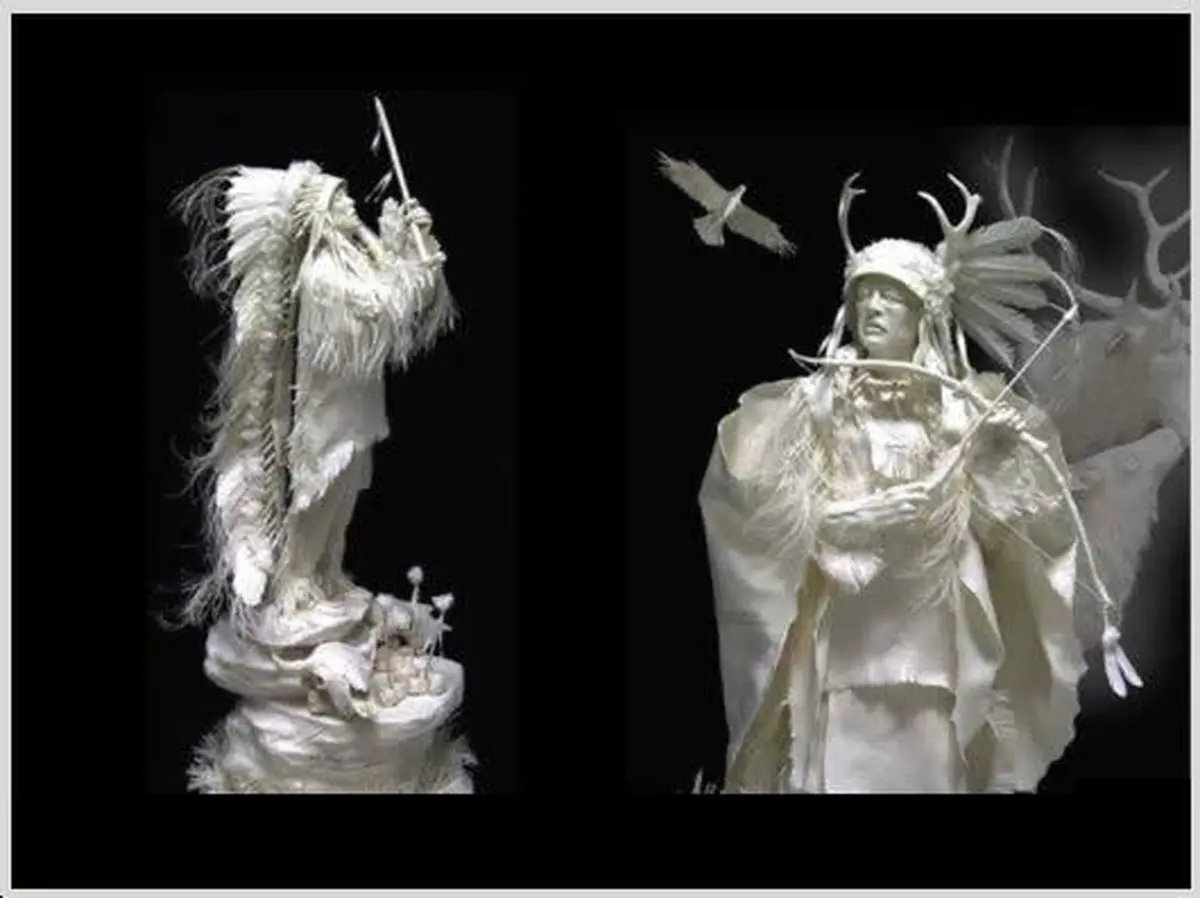 عکسهای مجسمه‌های ساخته شده از کاغذ / تصاویر