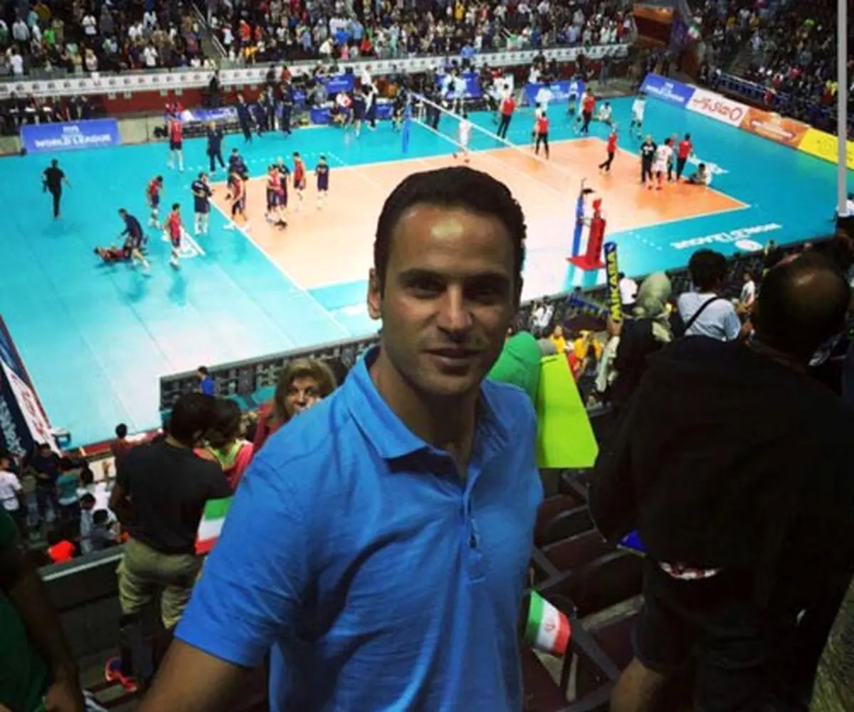 برهانی تماشاگر ویژه بازی ایران ـ آمریکا /عکس