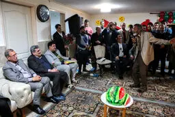 تصاویر /  ربیعی و حناچی در خانه سالمندان