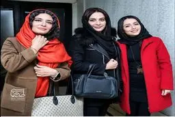 تصویری از تیپ لیندا کیانی و مارال فرجاد در اکران "آینه بغل"