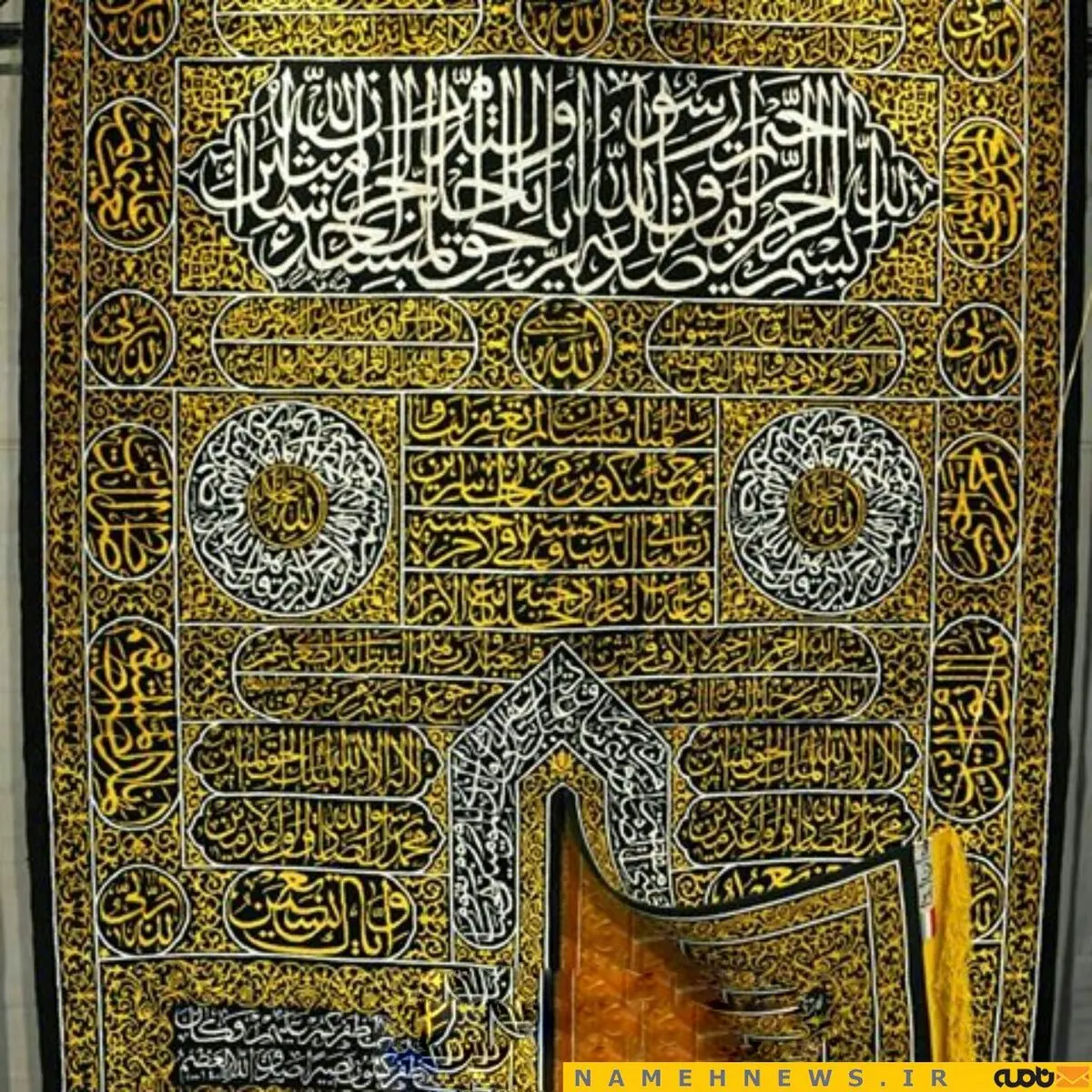 دوخت پرده کعبه 10 ماه زمان می‌برد/ عکس