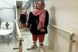 عکسی زیبا و روحیه بخش از دختر قهرمان زلزله سرپل ذهاب