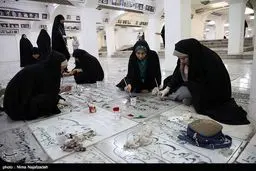 تصاویری از غبار روبی و رنگ آمیزی مزار شهدا