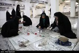 تصاویری از غبار روبی و رنگ آمیزی مزار شهدا