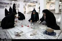 تصاویری از غبار روبی و رنگ آمیزی مزار شهدا