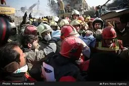 کشف پیکر یکی از شهدای آتش نشان/تصاویر
