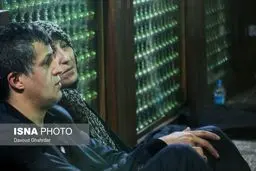 فاطمه و یاسر هاشمی بر مزار پدر/عکس