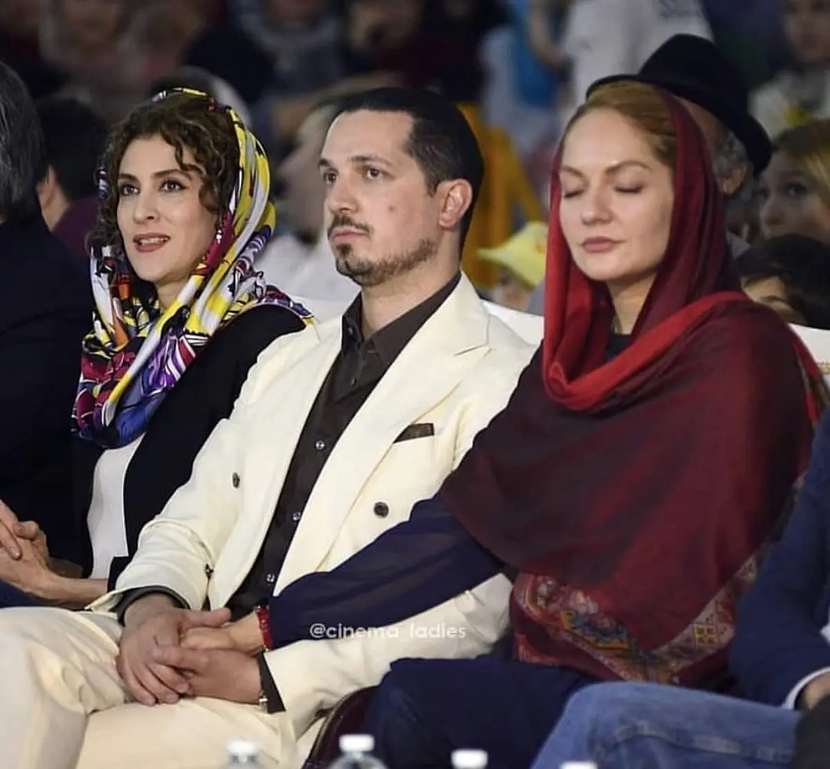 ژست خاص مهناز افشار در کنار همسرش/ عکس