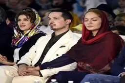 ژست خاص مهناز افشار در کنار همسرش/ عکس