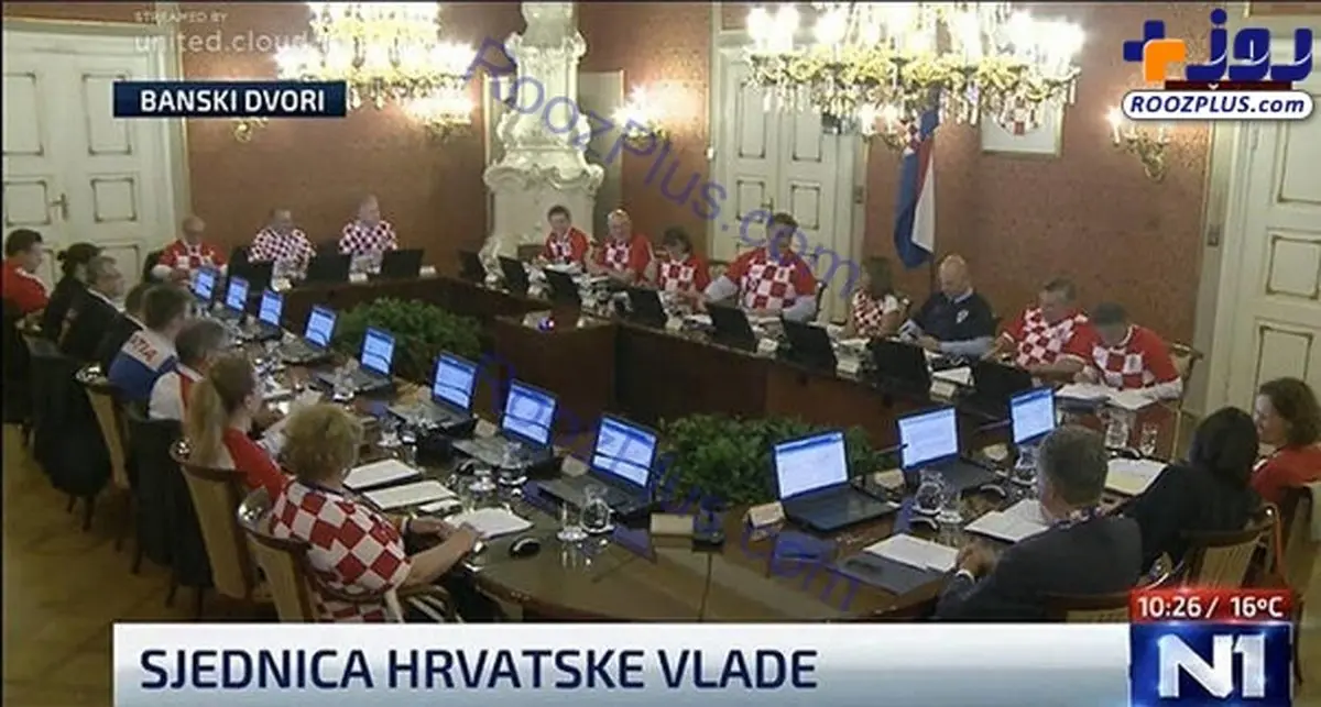 عکس/ جلسه هیئت دولت کرواسی با پیراهن تیم ملی!