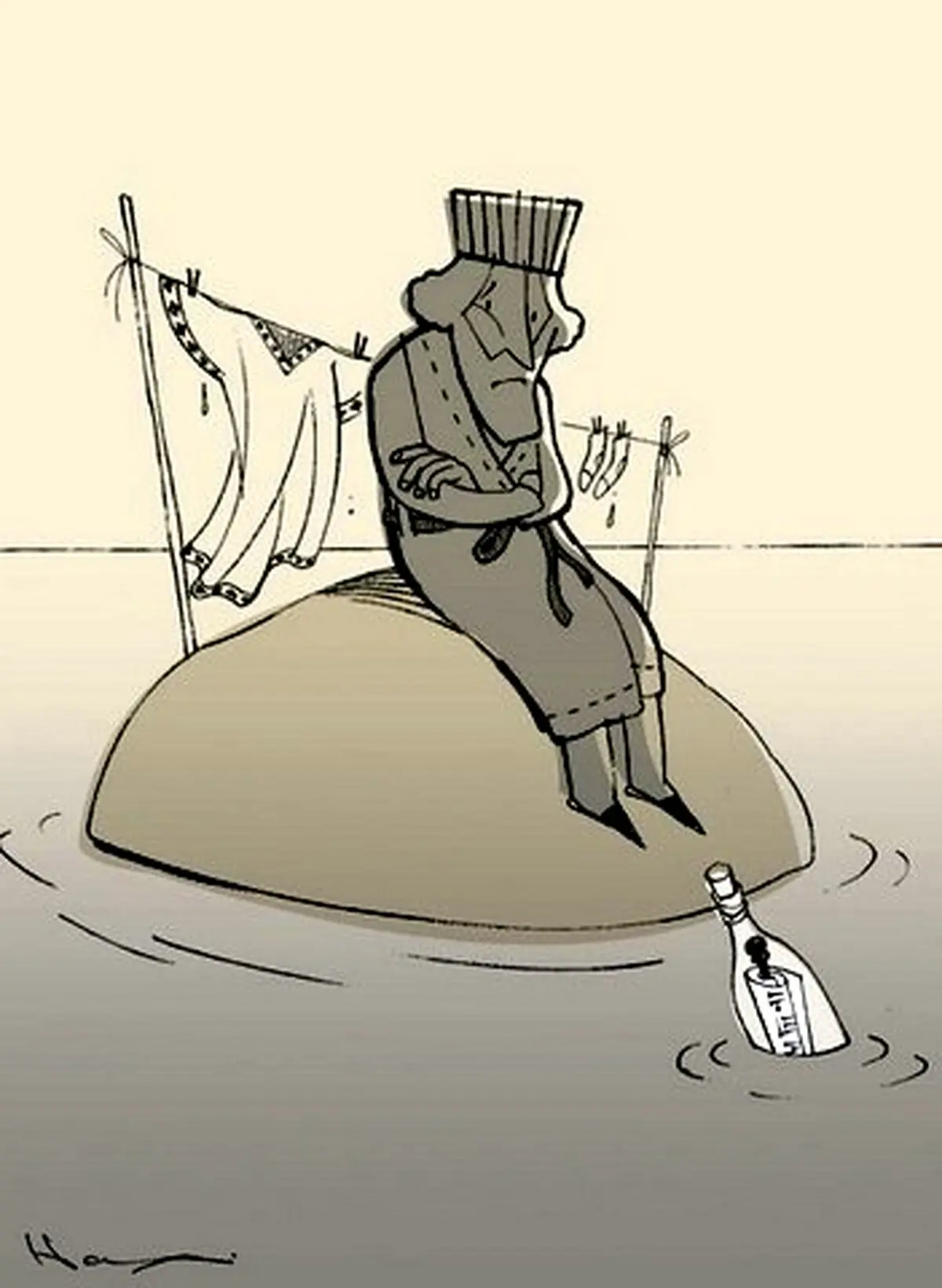 سیل در تخت جمشید!/کاریکاتور