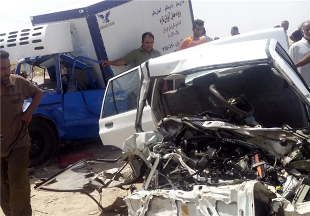 تصادف خونین در جاده آبادان/عکس