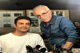 حامد کمیلی در کنار استاد گریم ایران + عکس