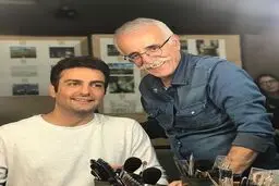 حامد کمیلی در کنار استاد گریم ایران + عکس