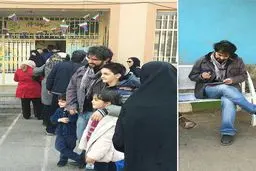 بازیگر سریال شهرزاد در حال رای دادن / عکس