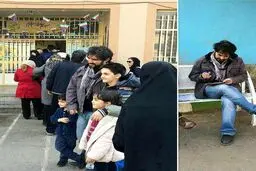 بازیگر سریال شهرزاد در حال رای دادن / عکس
