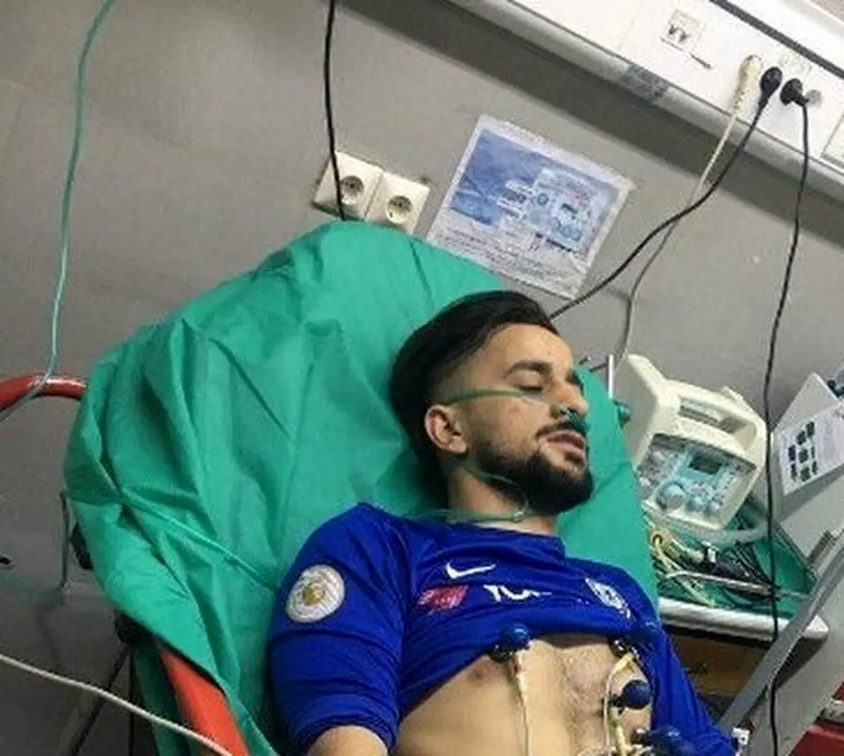 فوتباليست مشهور در بخش CCU بستری شد /عكس