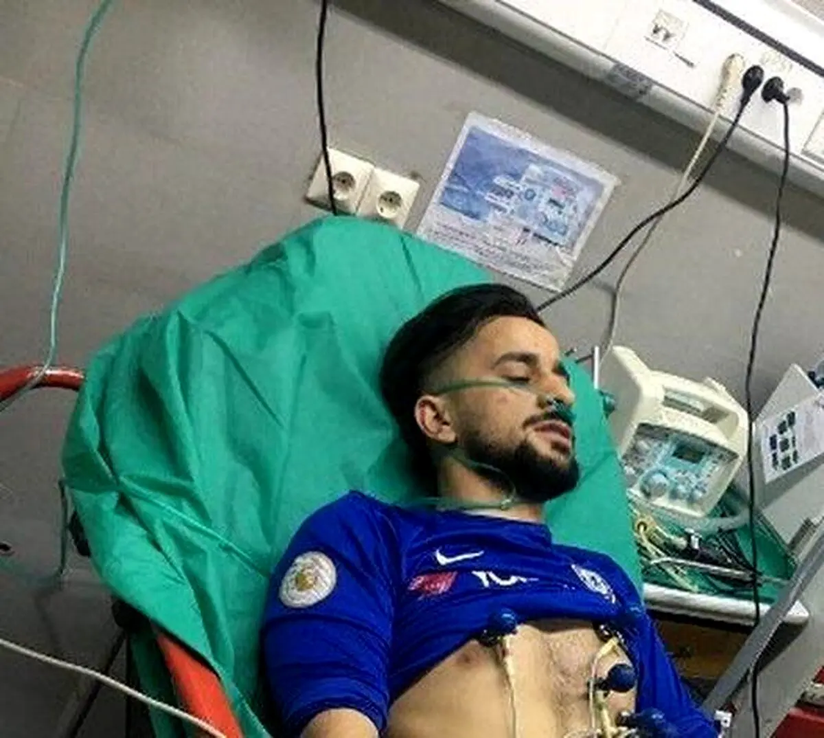 فوتباليست مشهور در بخش CCU بستری شد /عكس