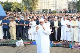 اقامه نماز عیدقربان در نوار غزه / تصاویر
