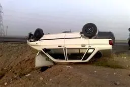 عکس / پراید واژگون شد، یک نفر جان باخت