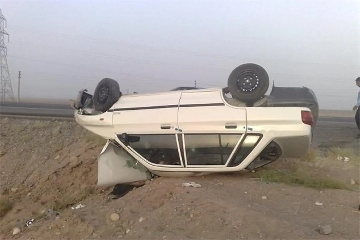 عکس / پراید واژگون شد، یک نفر جان باخت