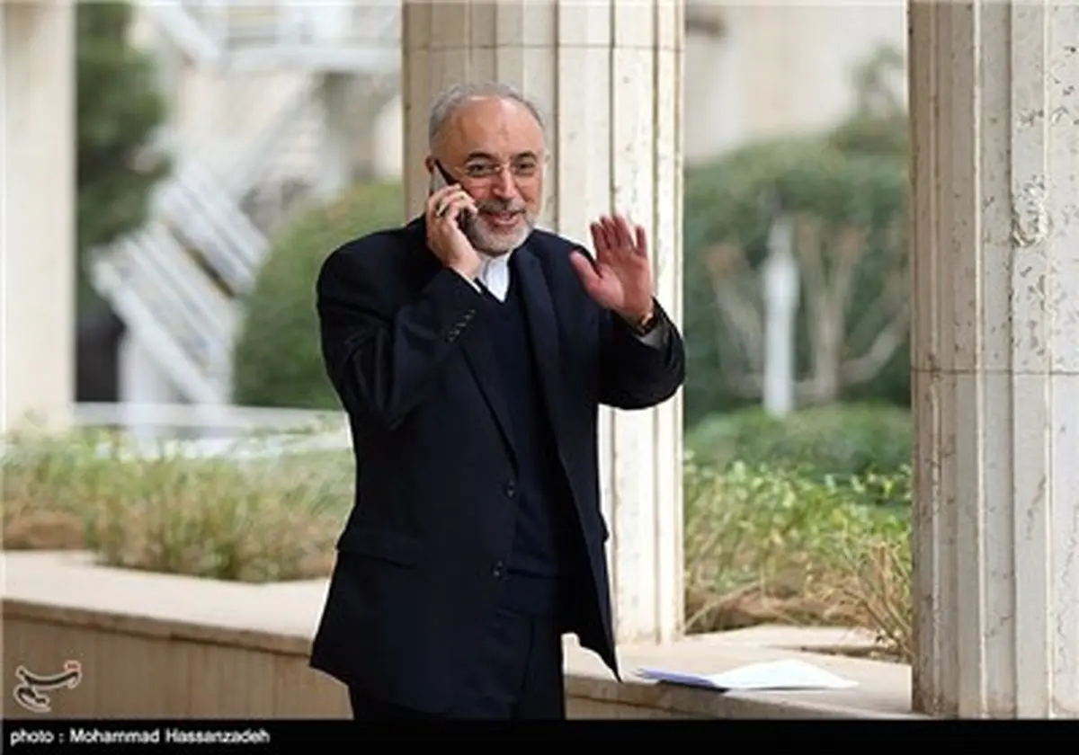 تلفن صحبت کردن صالحی قبل از جلسه هئیت دولت/عکس