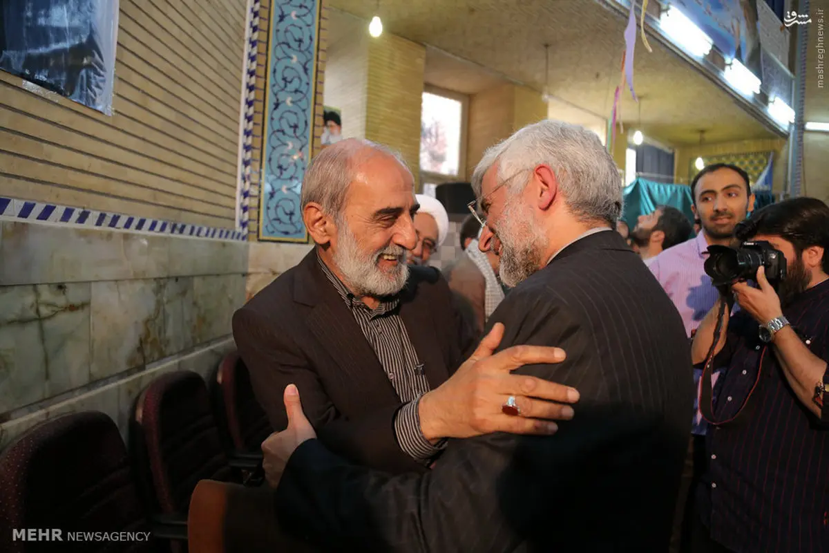 خوش و بش جلیلی و شریعتمداری/ عکس