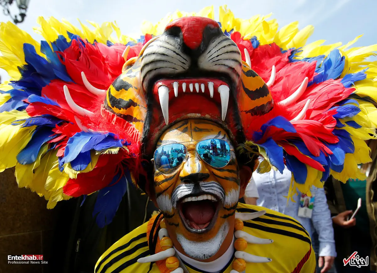 تصاویری دیدنی از پوشش متفاوت تماشاگران در جام جهانی ۲۰۱۸