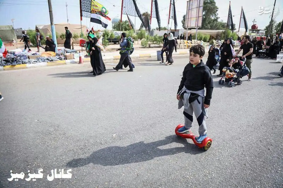تصویری جالب از پیاده‌روی اربعین دهه نودی‌ها
