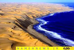 زیبایی نفس گیر از چشم انداز زیبای تقابل صحرا و دریا