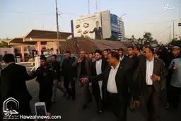 پیاده روی عمار حکیم در مسیر کاظمین/عکس