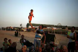 تفریح در سواحل غزه/تصاویر