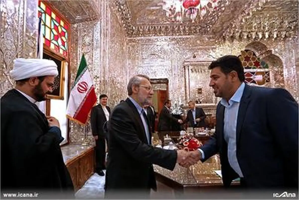 حواشی دیدار دبیر کل مقاومت اسلامی نجبا با لاریجانی/تصاویر