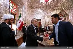 حواشی دیدار دبیر کل مقاومت اسلامی نجبا با لاریجانی/تصاویر