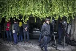 عدم حضور وزرا در میان خبرنگاران به دلیل بارش باران / تصاویر