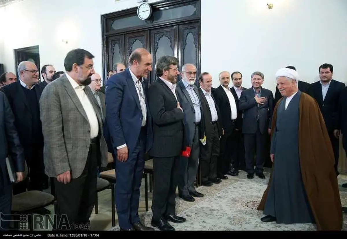 عیددیدنی و سخنرانی محسن رضایی در محضر آیت‌الله هاشمی/عکس
