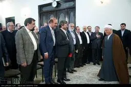 عیددیدنی و سخنرانی محسن رضایی در محضر آیت‌الله هاشمی/عکس