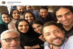 سلفی مهیج الهام پاوه‌نژادبا رفقایش/عکس