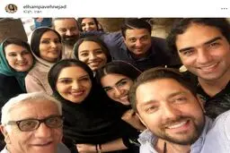 سلفی مهیج الهام پاوه‌نژادبا رفقایش/عکس