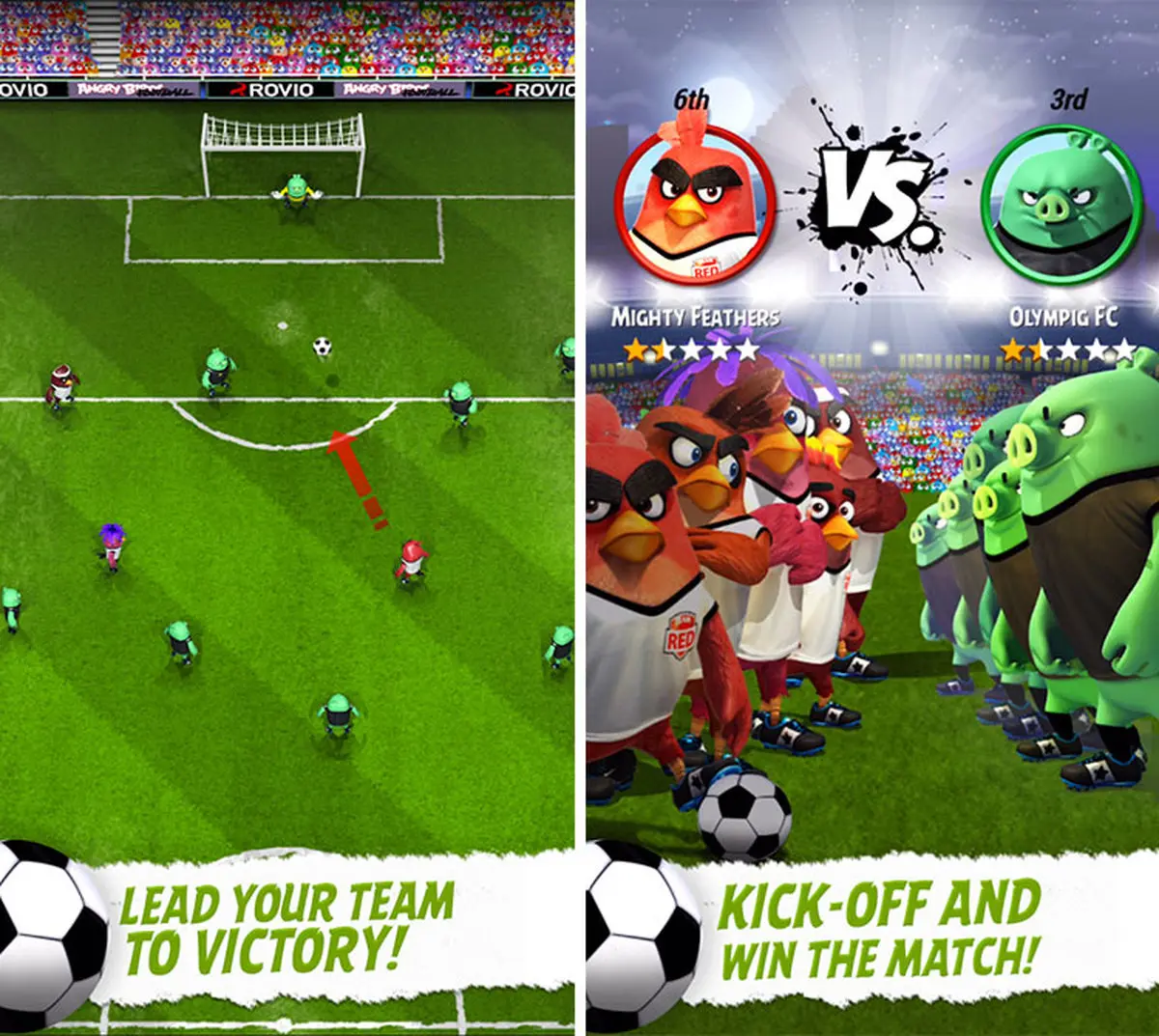 پرندگان خشمگین فوتبالیست می‌شوند+دانلود