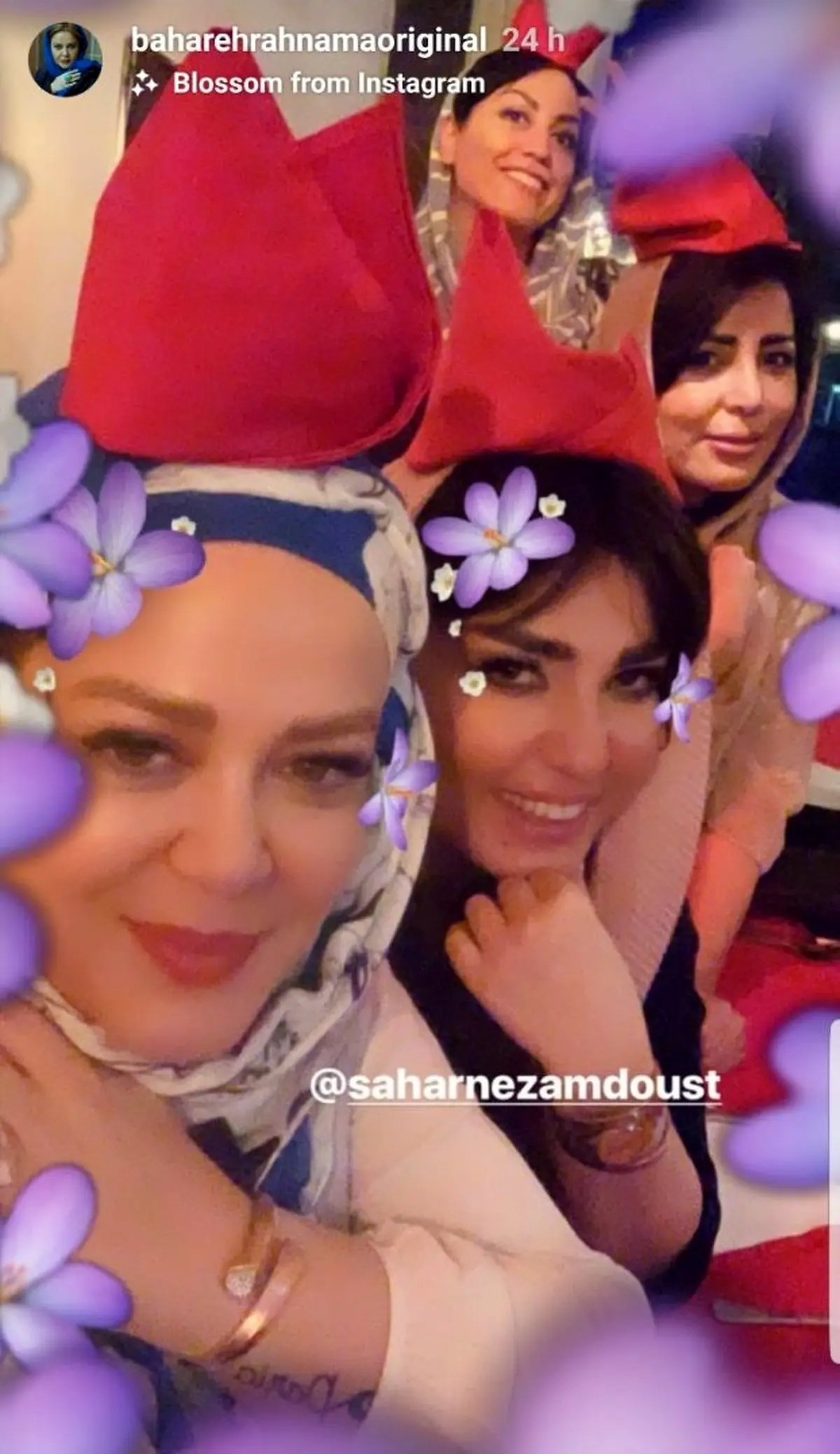 سلفی هنرمند معروف با دوستان/عکس