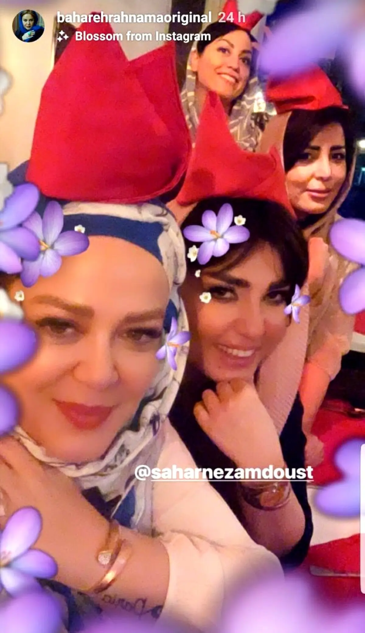 سلفی هنرمند معروف با دوستان/عکس