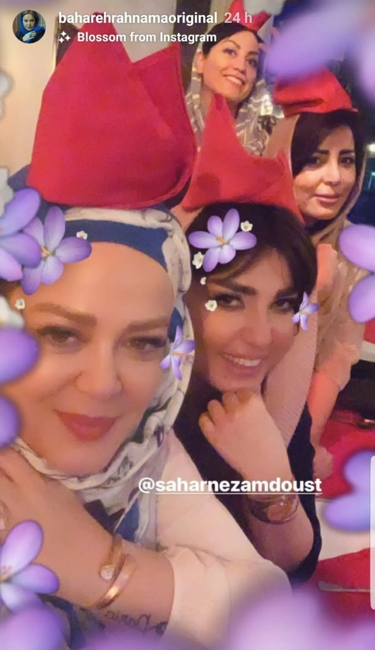 سلفی هنرمند معروف با دوستان/عکس