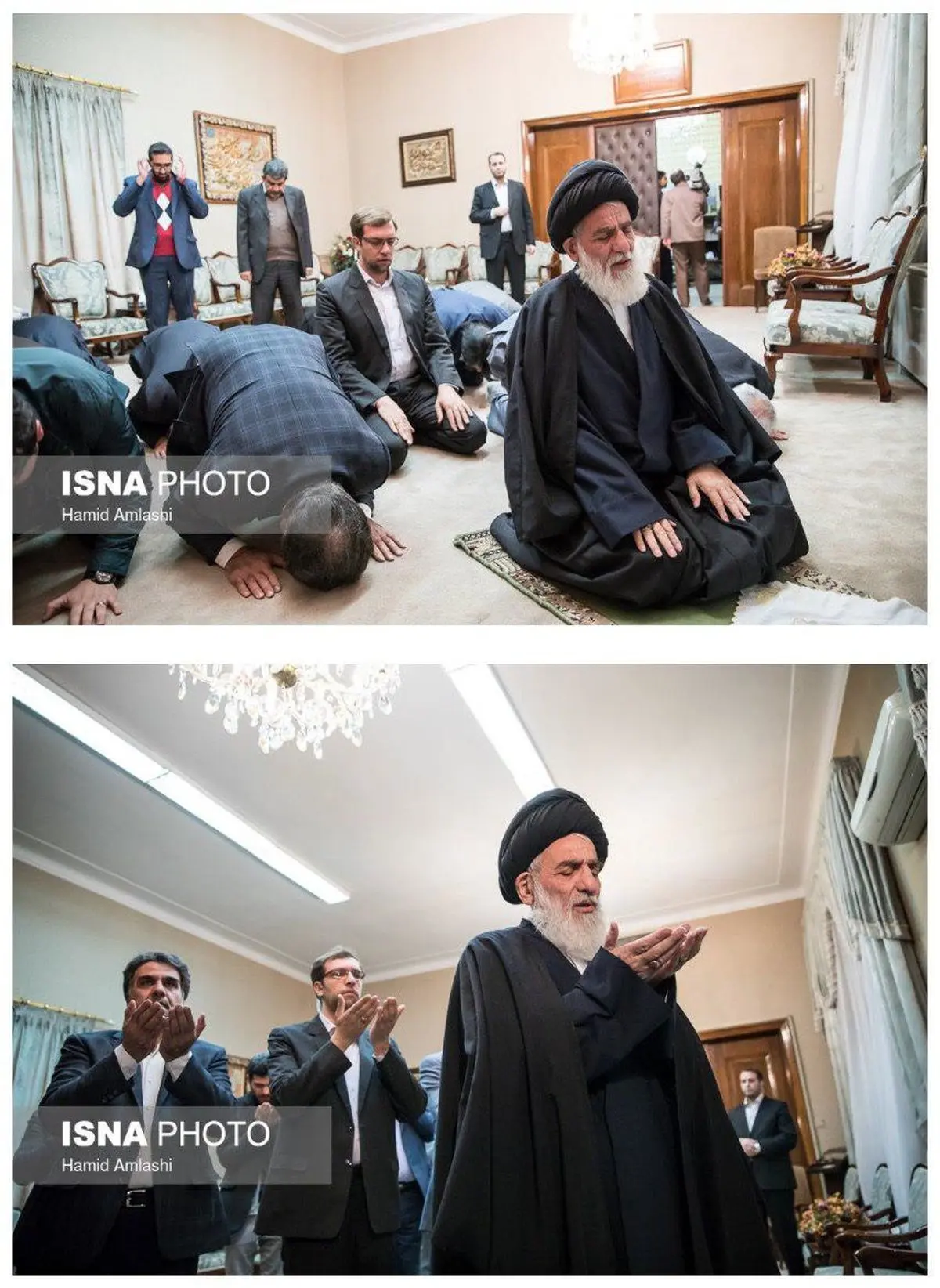 عکسی از آیت‌الله هاشمی شاهرودی بعد از بازگشت از سفر پرحاشیه به آلمان