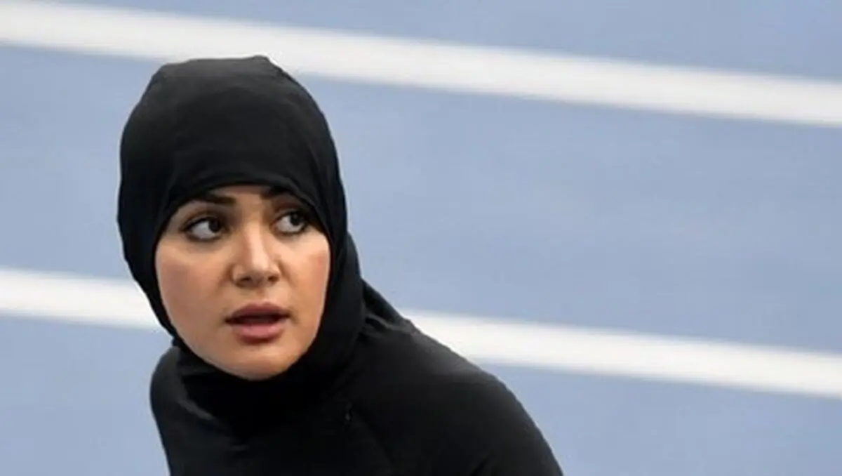 پوشش جالب دونده محجبه عربستانی/تصاویر