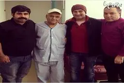 عیادت مجید صالحی و امیر نوری از اکبر عبدی/ عکس