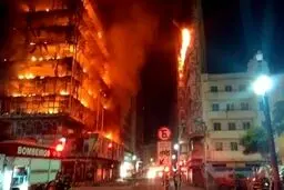 تصاویری از برج مسکونی که به سرنوشت پلاسکو دچار شد