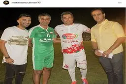 عکسی از محسن مسلمان در کنار علی کریمی