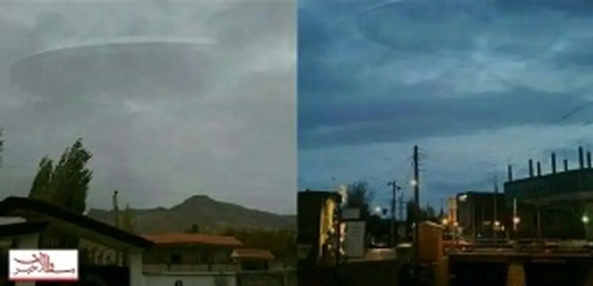 بشقاب پرنده فضایی وارد آسمان اردبیل شد+عکس